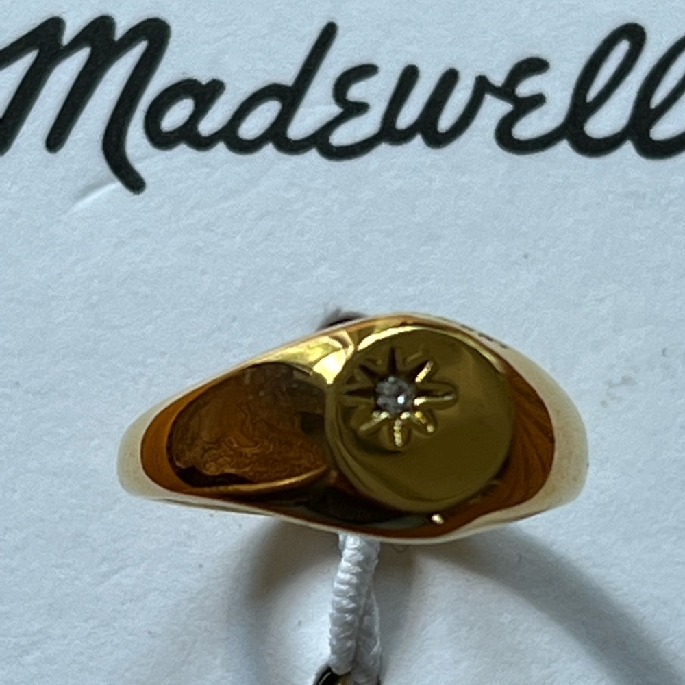 Madewell ring with starburst stone. Size 7